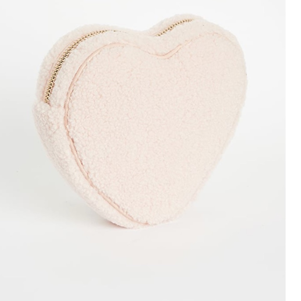 Stoney Clover Heart Punk Fuzzy Pouch- like new